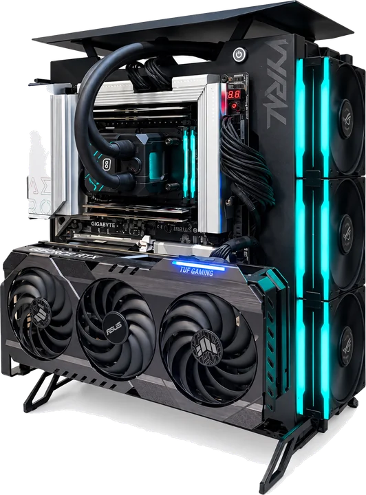 Open-frame custom gaming PC