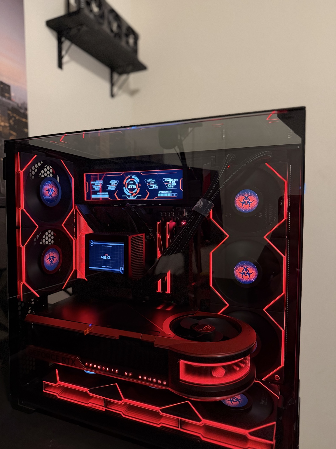 Red ROG gaming PC