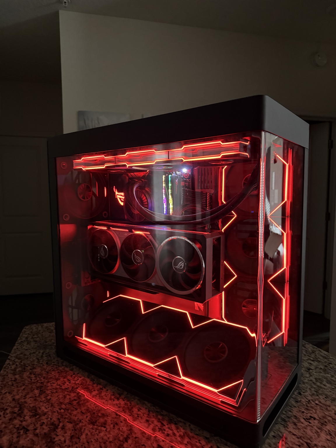 Red RGB refurbished gaming PC currently for sale
